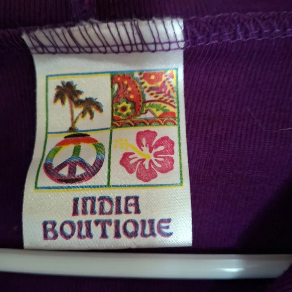 India Boutique Purple Multicolor Hoodie (Can373)